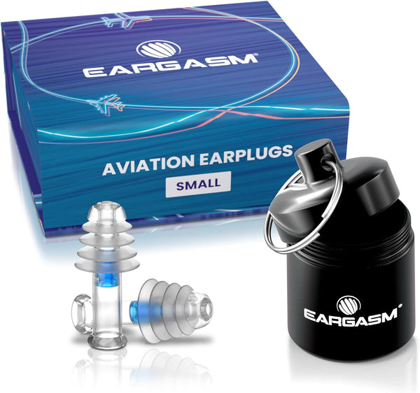 Eargasm Aviation Earplugs - Small Airplane Ear-Plugs for Ear Pressure Relief on Flights for Kids and Adults