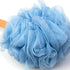 Loofah Back Scrubber for Shower, Soft Nylon Mesh Bath Sponge with Wooden Long Handle, Exfoliating Luffa Pouf (Blue)