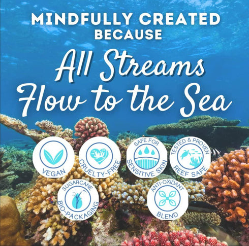 STREAM 2 SEA Leave In Conditioner, Reef Safe Hair Conditioner for Dry Hair, 1 oz Pack of 3