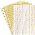 Koogel 100 Sheets Gold White Metallic Tissue Paper, 20 x 14 Inch for Gift Wrapping, DIY Crafts, Graduation