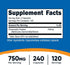 Nutricost Chamomile 750mg, 240 Vegetarian Capsules, 120 Servings - Non-GMO, Gluten Free