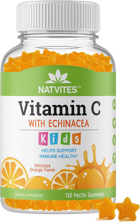 Vitamin C with Echinacea Pectin Gummies for Kids - 120 Count