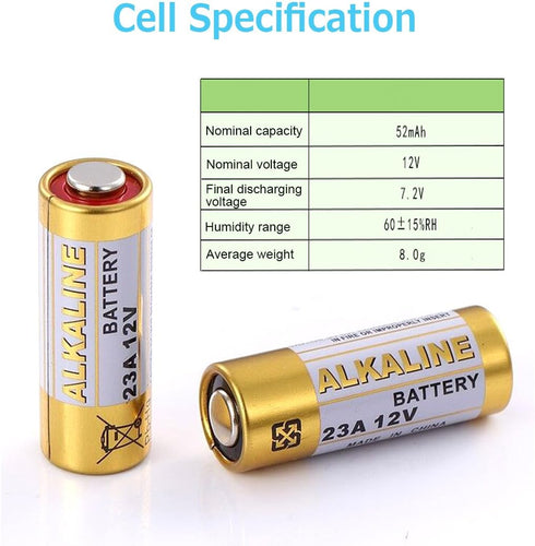 LiCB A23 12V Alkaline 23A Batteries, 10-Pack