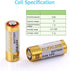 LiCB A23 12V Alkaline 23A Batteries, 10-Pack