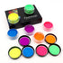 Neon Pigment Eyeshadow Powder UV Reactive Glow in Blacklight 6 Mixed Bright True Colors for Body Makeup