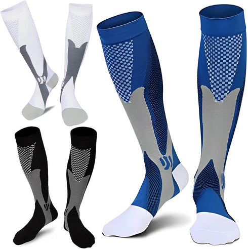 ZFiSt Plus Size Compression Socks Wide Calf for Women Men,Sport Compression Stocking