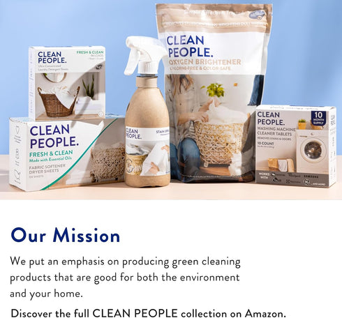 Packaging, 50 oz The Clean People Liquid Laundry Detergent - Recyclable Stain Fighting - Ultra Concentrated, Laundry