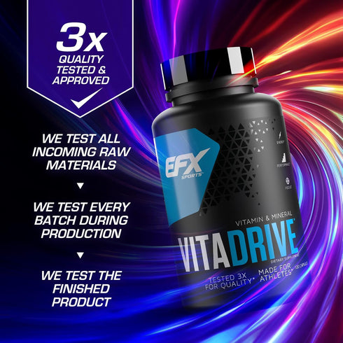 EFX Sports Vita Drive Multivitamin for Athletes, 30 Servings, 120 Capsules