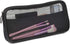 Mesh Travel Toiletry Bag - Transparent Standing Pouch, Portable Organizer, Pack of 2 (Size M), Black