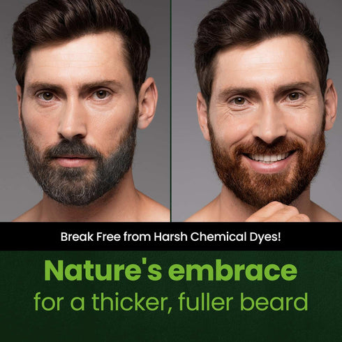 Herb For Men, PPD & Ammonia Free Mustache & Beard Dye, Vegan Natural Ingredients, Odorless, No More Skin Irritations from Coloring for Sensitive Skin (Soft Black, 1 pack)
