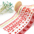 2 Rolls of 5M Valentine's Day Ribbons, Printed Heart Grosgrain Ribbon for Wedding Wrapping and DIY Supplies