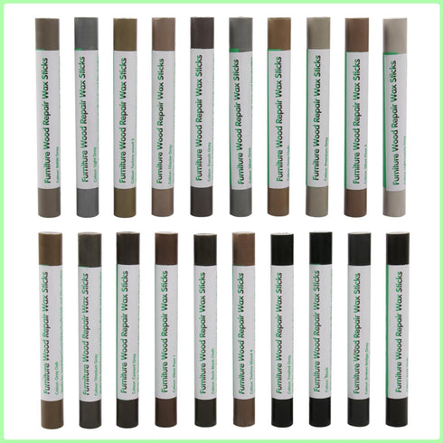 Hosifiy 20 Furniture Markers Touch Up, Colors Wood Filler Sticks, Wood Wax Crayons for Repairing Scratches, Scuffs