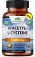 N-Acetyl-L-Cysteine (NAC) 1600 mg, 100 Veggie Capsules for Lung Health & Immune Support