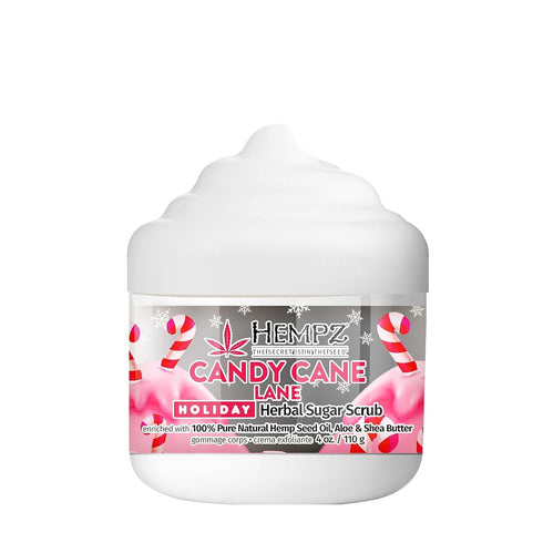 Hempz Limited Edition Candy Cane Lane Exfoliating Body Scrub (4 Oz) – Yummy Holiday Scented Sugar Scrub for Shower &