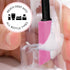 S&T INC. Makeup Spatula, Large and Mini Silicone Spatula Set for Cosmetics, 2 Piece Set, Black/Pink