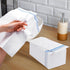 Hunanyume 50 12" 17"(Blue Disposable Paper Hand Towels for Bathroom, Decorative Linen Feel Guest Towels, Soft