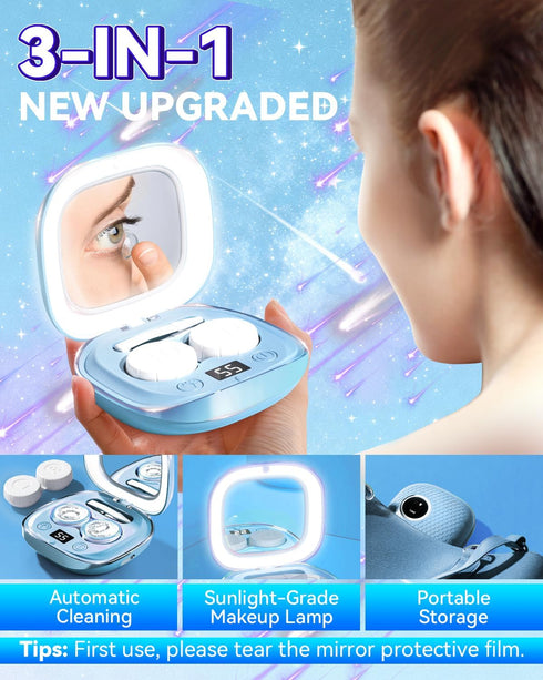 VCNFPRO 2025 Cleaner50KHz MotorTop1 99% Upgraded Ultrasonic Contact Lens Germany Super Intelligent Chip-Smart