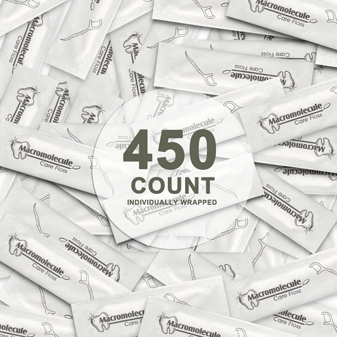 450 Count Dental Floss Picks, Individually Wrapped Unflavored Floss, Travel Dental Flossers, Disposable Dental Picks