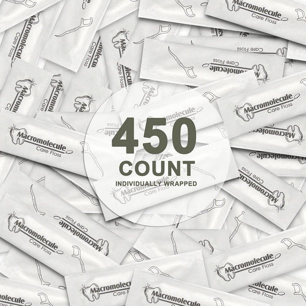 450 Count Dental Floss Picks, Individually Wrapped Unflavored Floss, Travel Dental Flossers, Disposable Dental Picks