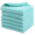 SINLAND 6 Pack Microfiber Face Cloths, Reusable Makeup Remover Washcloths, 13 x 13 Inch, Light Blue