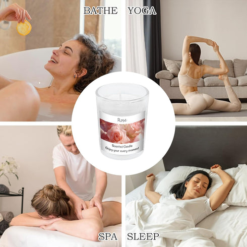 Set 6 Pack Scented Candles Gifts for Women and Men, Soy Wax Aromatherapy Candles Jar Candle for Birthday, Thanksgiving
