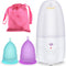 Menstrual Cup Kit, YTYOMUR Menstrual Cup Set with Two Reusble Period Cups,
