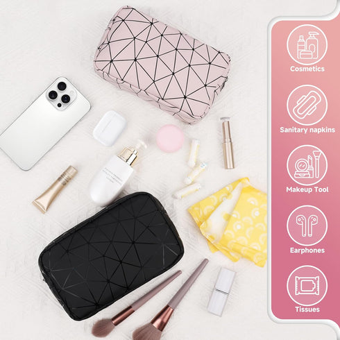 SIDESUGAR PU Leather Sanitary Napkin Storage Bag Tampon Bag for Purse Travel Small Make Up Bag Cosmetic Bag Menstrual