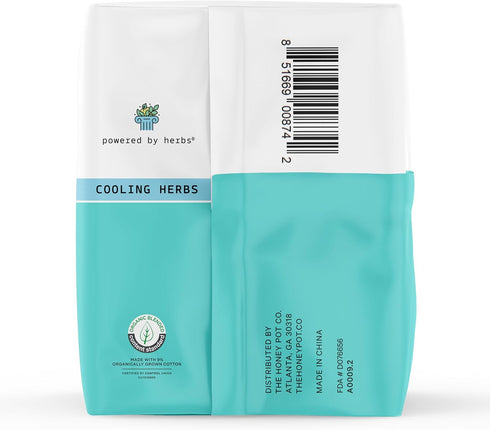 The Honey Pot Company Herbal Pads for Women - Super Pads w/Wings, Organic Cotton Cover, 16 ct