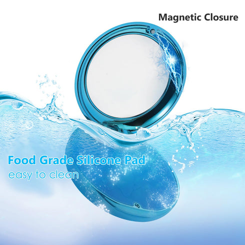 Retainer Case with Mirror, Cute Galvanise Design Holder Case, Slim Aligner Case for Invisalign/Night Guard/Mouth Guard