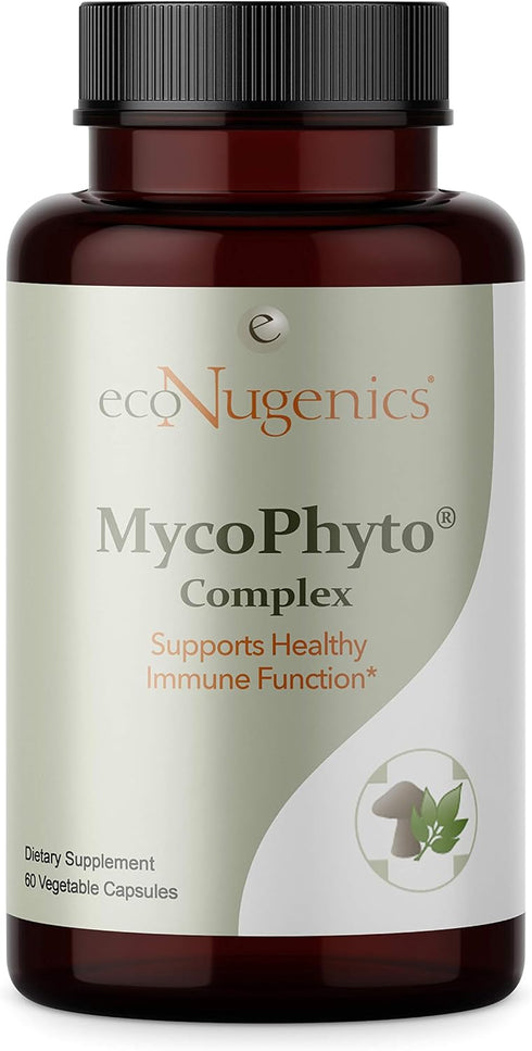 EcoNugenics MycoPhyto Complex, 60 Capsules - Immune System Support Mushroom Blend Supplement
