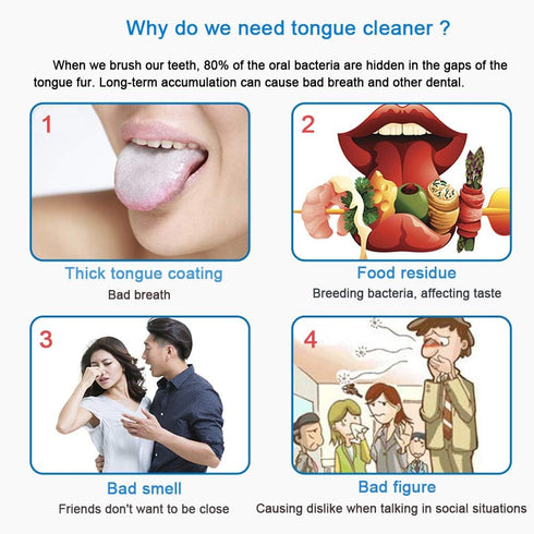 2 Pack Tongue Scraper Cleaner for Adults & Kids, Medical Grade Metal Scrapers with Travel Case