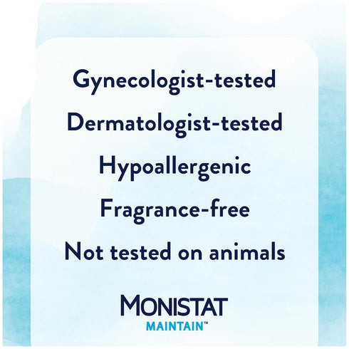 Monistat Maintain Feminine Wipes with Boric Acid, Fragrance Free, 12 Ct for Feminine Care
