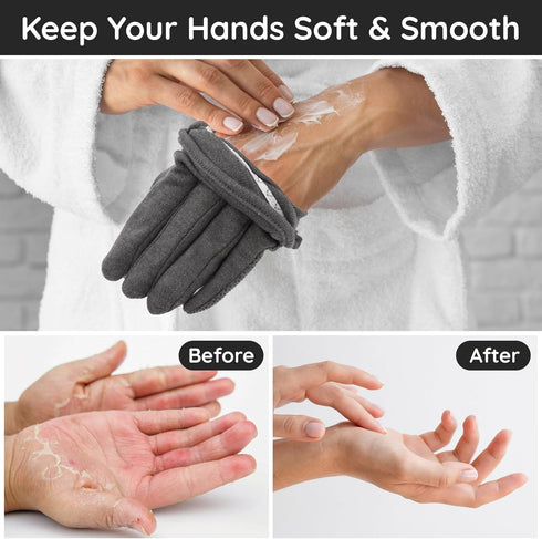 Segbeauty 6 Pairs Cotton Gloves, Touchscreen Hand Moisturizing Gloves for Women, Non-Slip Overnight Lotion Gloves