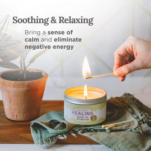MAGNIFICENT 101 Healing & Manifestation Smudge Candle - 6 Oz Red Soy Wax, 35-Hour Burn, Infused with Oils