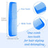 Leinuosen 12 Pieces Pocket Hair Combs Set, Plastic Fine Tooth Dressing Comb for Women and Men (Blue)