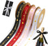 VIDELLY 4 Rolls Thank You Ribbons for Gift Wrapping, 3/5'' x 40 Yards Polyester Satin for Party Decorations