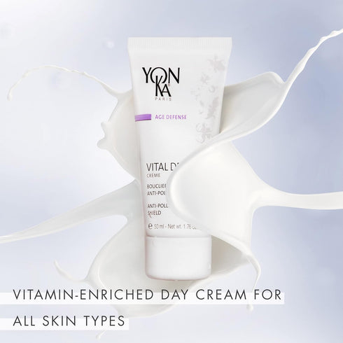 Yon-Ka Vital Defense Day Cream (15ml) Daily Facial Moisturizer and Hydrating Anti-Pollution Creme, Dermatologist Tested Professional Skincare, Paraben-Free