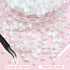 RODAKY Bow Nail Charms, White Heart Charms for 3D Bowknot Nail Art, Cute Kawaii Nail Decoration Accessories