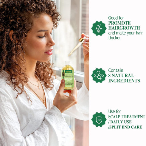 Organic Rosemary Oil for Hair Growth, 3.1 FL OZ - Pure Natural Scalp Treatment with Essential Oils