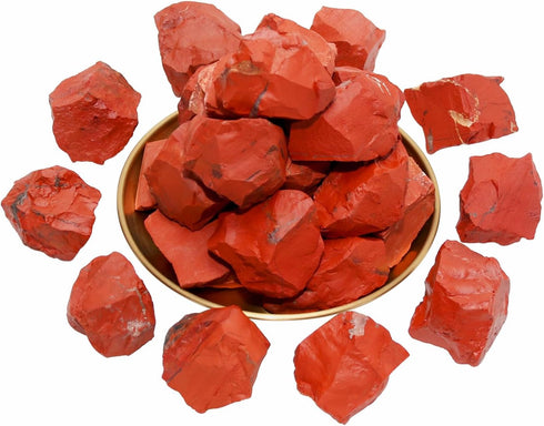 Raw Red Jasper Stone Crystals Bulk, Real Gemstones and Crystals, Healing Stones, Cuarzos Originales De Energia (1LB)