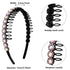 Hoteam 6 Pcs Headband with Teeth, Non-Slip Beaded Hair Band for Women and Girls, Chic Flower Style
