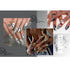 MISUD Medium Stiletto Press on Nails with Goth Snake, Acrylic Gothic Black White Design, 24 pcs