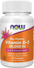 NOW Supplements, Vitamin D-3 50,000 IU Softgels - 50 softgels