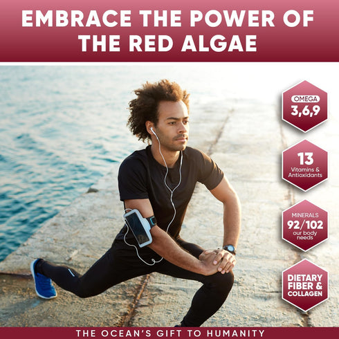 Organic Irish Sea Moss Capsules with Beet Root - Premium Quality Sea Moss Supplement for Heart Health, Immune System,