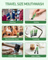 Packets 30 Travel Size Mouthwash Portable Alcohol-Free & Fluoride-Free Fresh Mint Mouth Wash Individual Wrapped Cruise