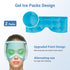 Comfytemp Cooling Eye Mask, 2PCS, Reusable Gel Ice Cold Eye Mask for Puffiness, Hot Cold Pack Wrap for Puffy Eyes, Dark Circles, Dry Eyes, Headache, Migraines, Stress Relief, Blue, FSA HSA Eligible