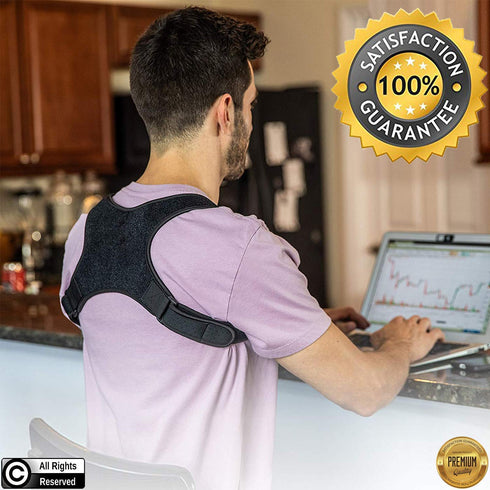 POAGL Posture Corrector for Men, Adjustable Upper Back Brace for Neck, Back and Shoulder Pain Relief