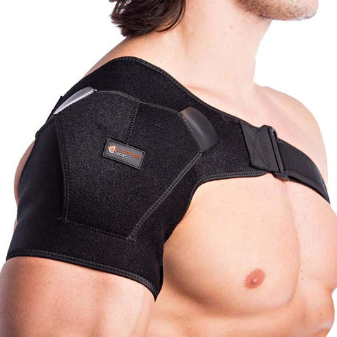 Copper Joe Compression Shoulder Brace - Adjustable Rotator Cuff Support for Shoulder Pain Relief