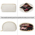KTMOUW 3 Pcs Waterproof Makeup Bag Set, Portable Travel Organizer for Women, Weave Toiletry Bag, Beige