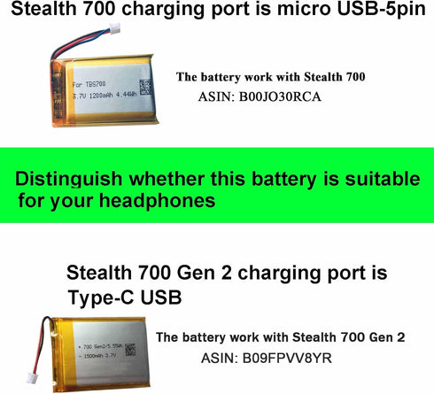 AOLIKES 1200mAh Battery Replacement for Turtle Beach Stealth 700P, Elite 800, Elite 800X, i30/i60/i70 Headset
